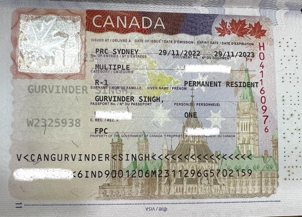 travel document pr canada